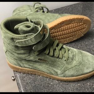 Army Green Puma Sky Contact Sneakers